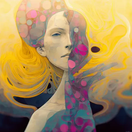 Whirlwind of Secrets: Dance Amidst Vibrant Tapestry