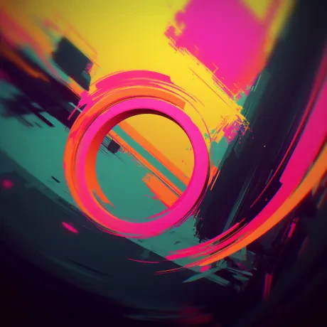 Neon Whirls: Geometric Symphony