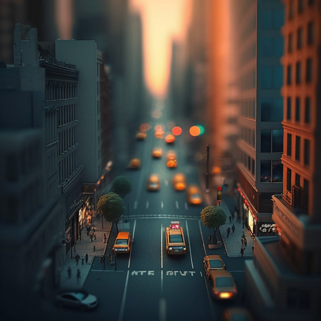 Urban Symphony: Sunset's Serenade Over Skyscrapers