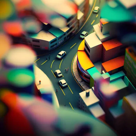 Kaleidoscope Dreamscape: Urban Symphony Unleashed