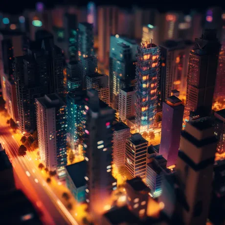 Luminous Symphony: Urban Dreams Aglow