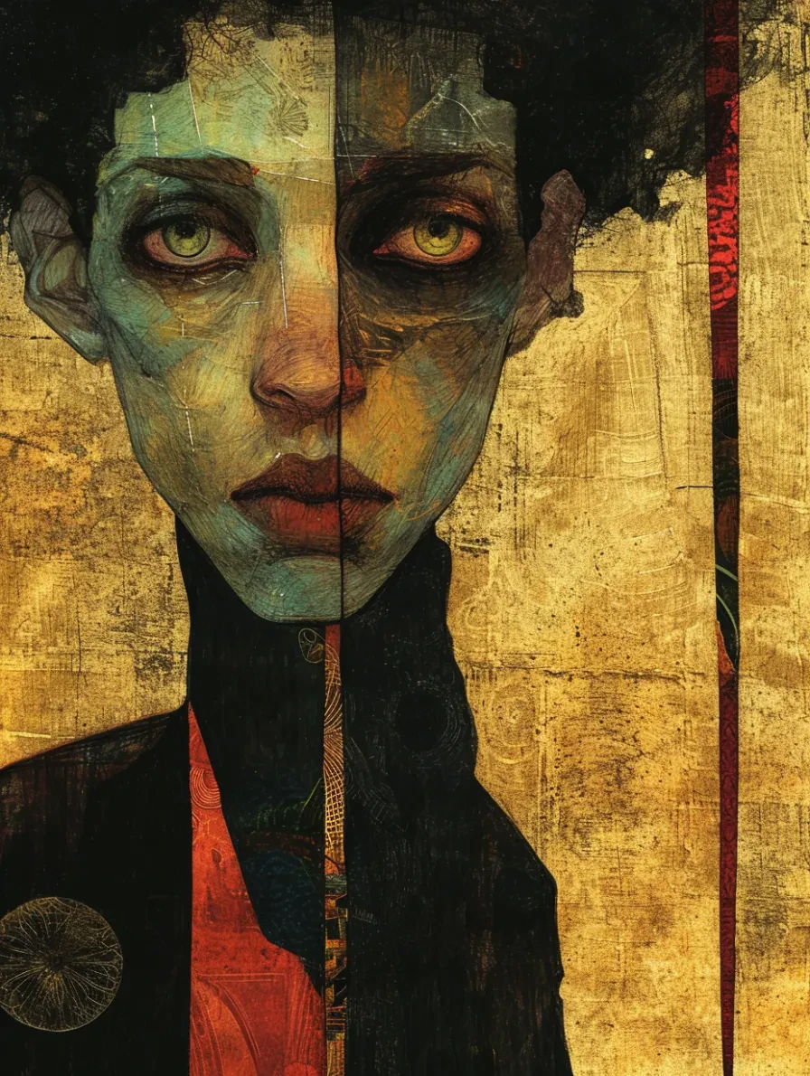 Luminous Gaze: Shadows of Enigmatic Allure