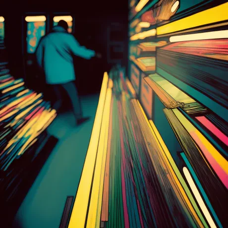 Whispers of Solitude in Luminescent Aisles