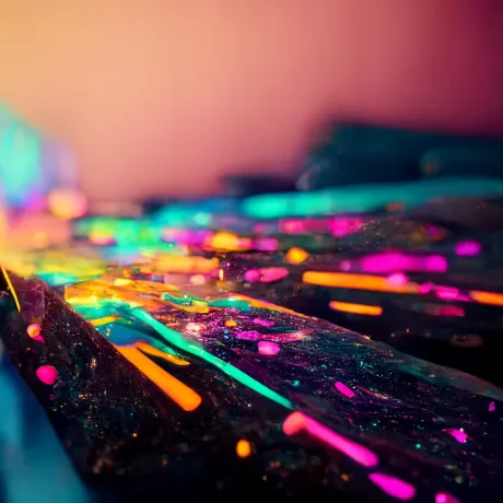 Luminescent Dreamscapes: Cosmic Dance