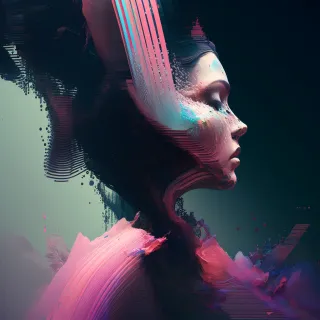 Veiled Visage in Chromatic Whispers