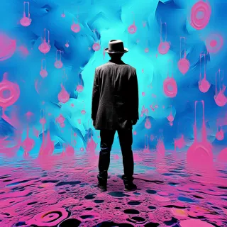 Silhouette in Kaleidoscope Blue